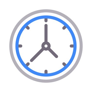 saat vektör renk çizgisi simgesi 