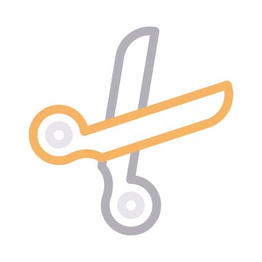 vektör renk çizgi simgesini kes 