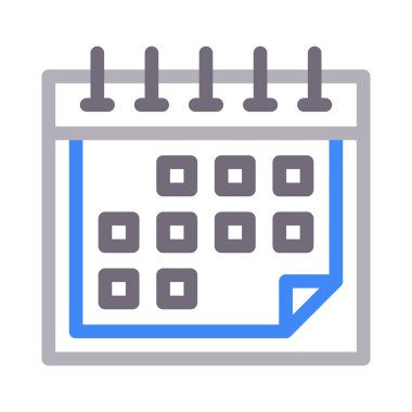 takvim vektör renk çizgisi simgesi 