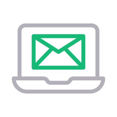 ileti vektör renk çizgisi simgesi 