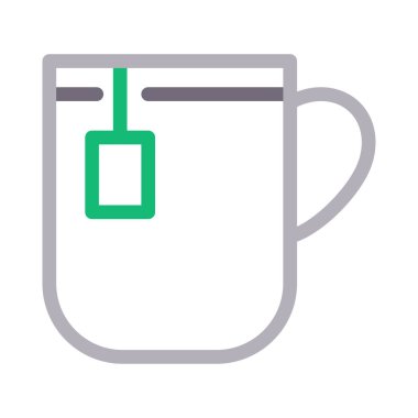 kahve vektörü renk çizgisi simgesi 