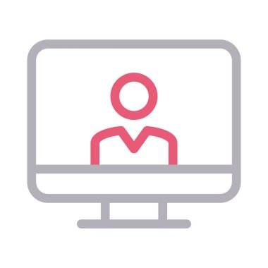 kullanıcı vektörü renk çizgisi simgesi 