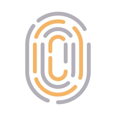 kimlik vektörü renk çizgisi simgesi 