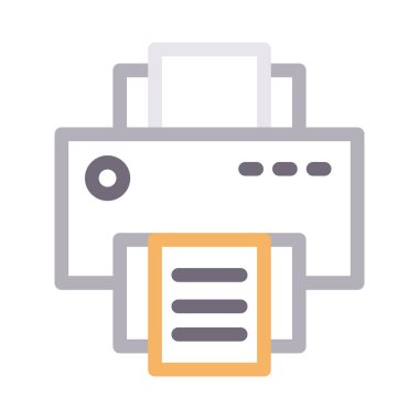 yazdırma vektörü renk çizgisi simgesi 