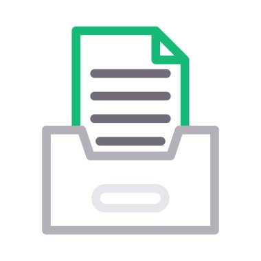 arşiv vektör renk çizgisi simgesi 