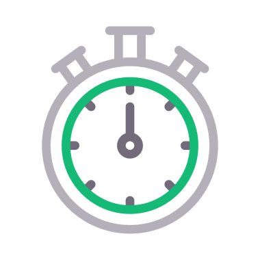 Bitiş süresi vektör renk çizgisi simgesi 