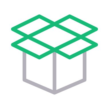 karton vektör renk çizgisi simgesi 