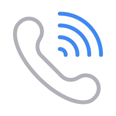 telefon vektörü renk çizgisi simgesi 