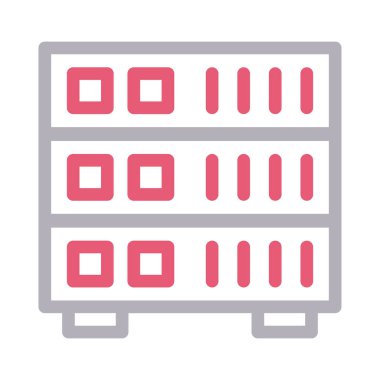 Donanım vektör renk çizgisi simgesi 