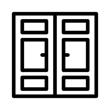 ahşap vektör ince çizgi simgesi 