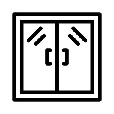 ayna vektörü ince çizgi simgesi 