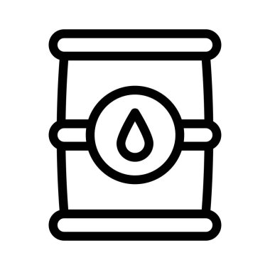 yakıt vektörü ince çizgi simgesi 