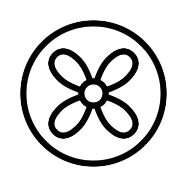 Egzoz vektörü ince çizgi simgesi 