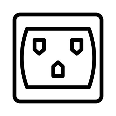 elektrik vektörü ince çizgi simgesi 