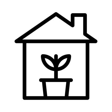 ev vektörü ince çizgi simgesi 