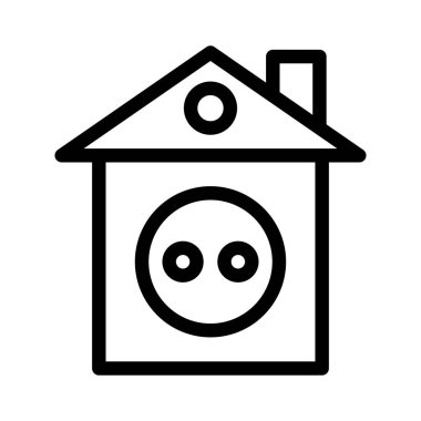 ev vektörü ince çizgi simgesi 