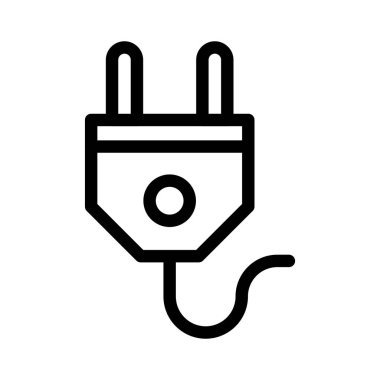 konnektör vektörü ince çizgi simgesi 