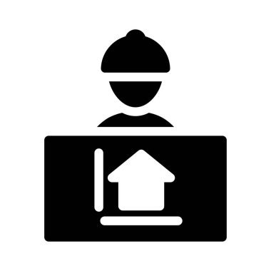 mimari vektör düz simge 