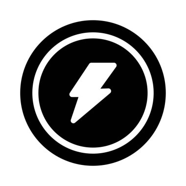 enerji vektörü simgesi düz simgesi 