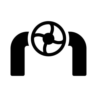 Boru hattı vektör simgesi düz simgesi 