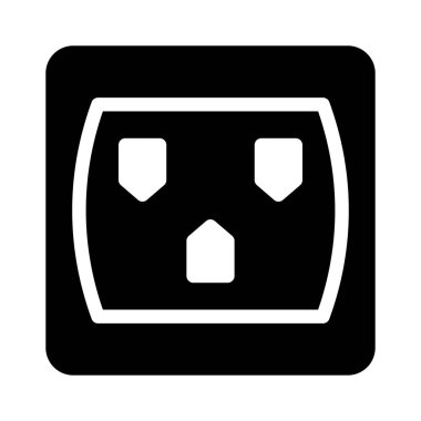 elektrik vektör sembolü düz simge 