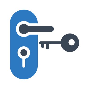 vektör kabartma renk simgesini kilitle 