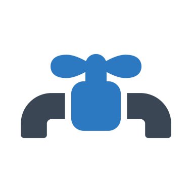 Musluk vektörü renk simgesi 