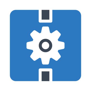 dişli vektör renk simgesi 