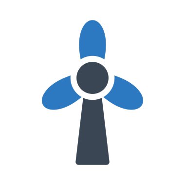 Yel değirmeni vektör renk simgesi 