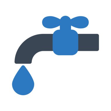 Musluk vektörü renk simgesi 