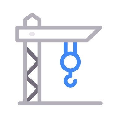 vinç vektör renk çizgisi simgesi 