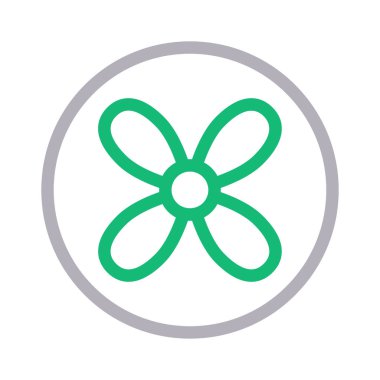 Egzoz vektörü renk çizgisi simgesi 