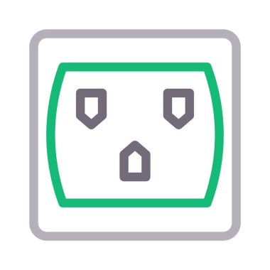 elektrik vektörü renk çizgisi simgesi 