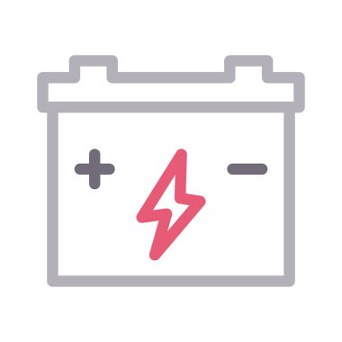 akümülatör vektör renk çizgisi simgesi 