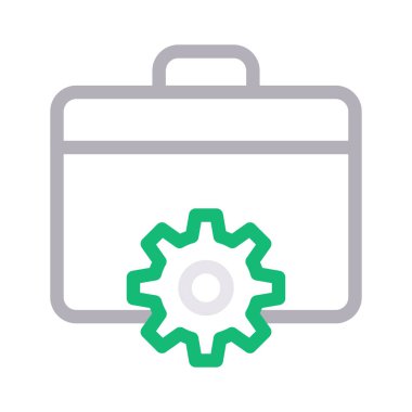 dişli vektör renk çizgisi simgesi 