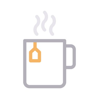 kahve vektörü renk çizgisi simgesi 