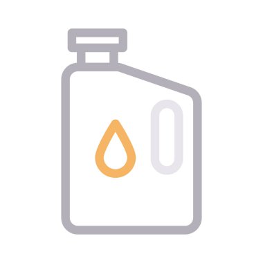 yakıt vektör renk çizgisi simgesi 