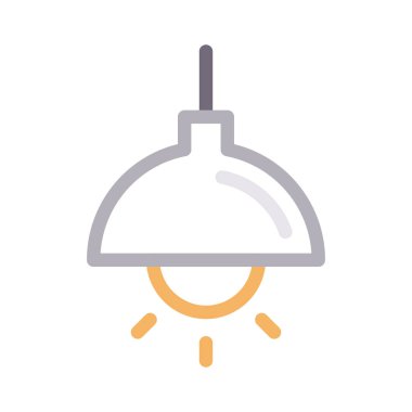 ampul vektör renk çizgisi simgesi 