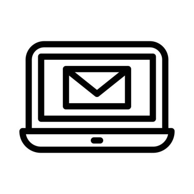 e-posta vektörü ince satır simgesi 