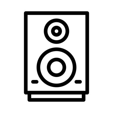 hoparlör vektörü ince çizgi simgesi 