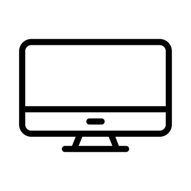 TV vektörü ince çizgi simgesi 