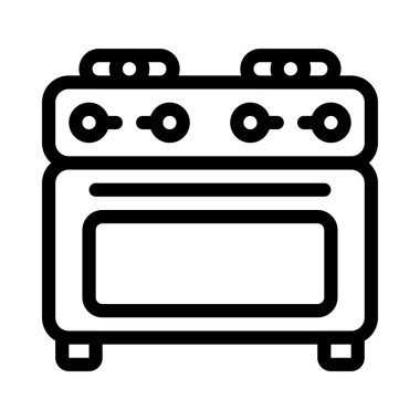 soba vektörü ince çizgi simgesi 