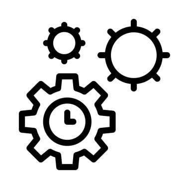 zamanlama vektörü ince çizgi simgesi 