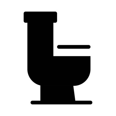 klozet vektörü düz simgesi 