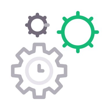 zamanlama vektör renk çizgisi simgesi 