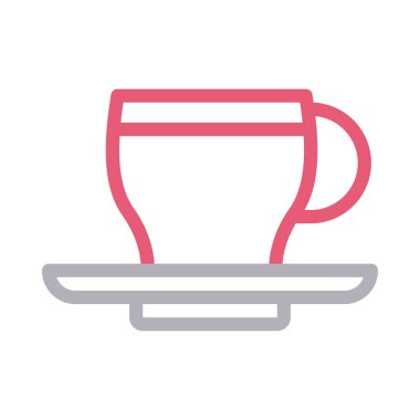 kahve vektörü renk çizgisi simgesi 