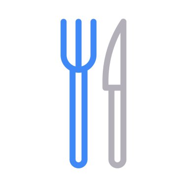 utensils vektör renk çizgisi simgesi 