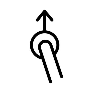 parmak vektörü ince çizgi simgesi 