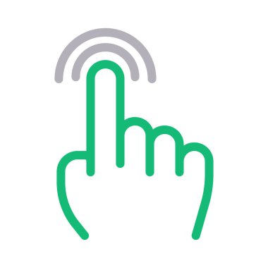 dokunmatik vektör ince çizgi simgesi 