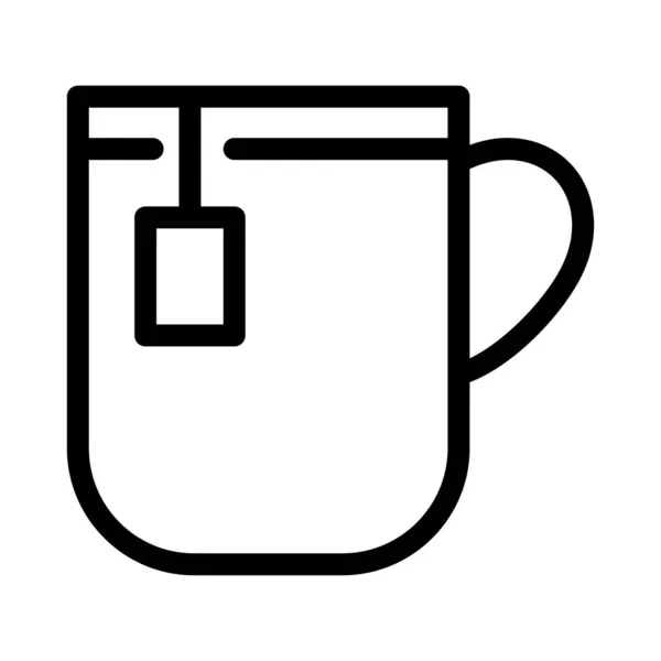 Иконка Векторной Линии Кофе — стоковый вектор